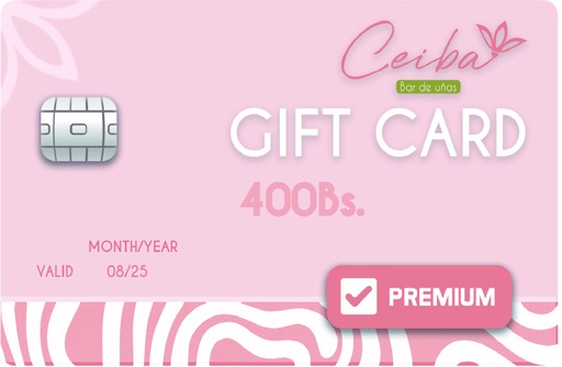 [TR400] Tarjeta de regalo 400Bs.
